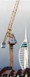 A Crane and the Spinnaker Tower